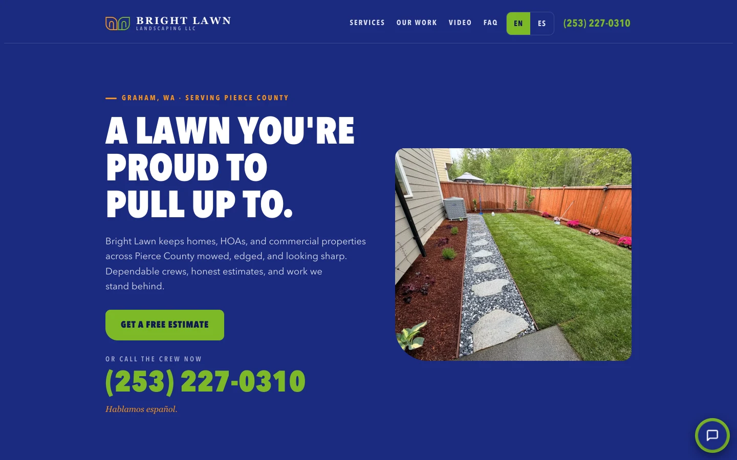 Bright Lawn website